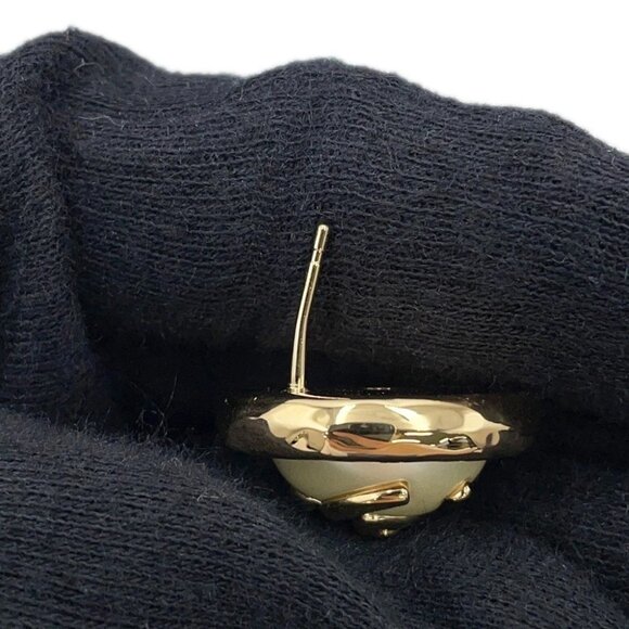 CHANEL CC Logo Faux Pearl Earrings Gold Plated/Faux Pearl - Picture 4 of 11